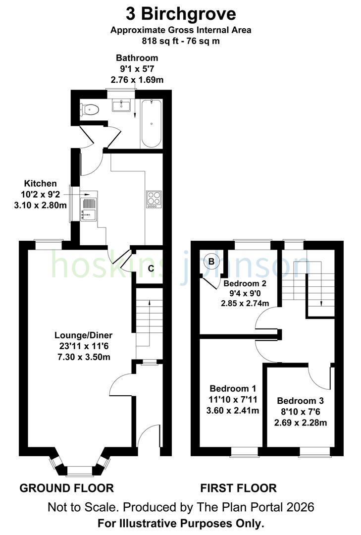 Birchgrove, Tirphil, New Tredegar Floorplan